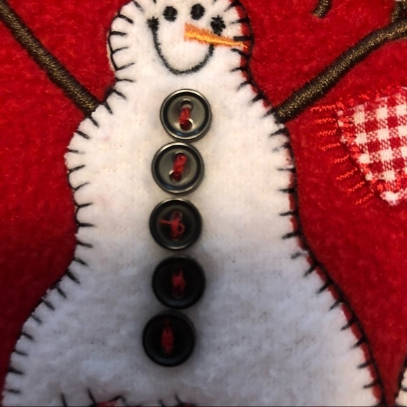 Really Ugly Vintage Christmas Sweater/ Button Down Red Cardigan. Size Medium. - Picture 12 of 13